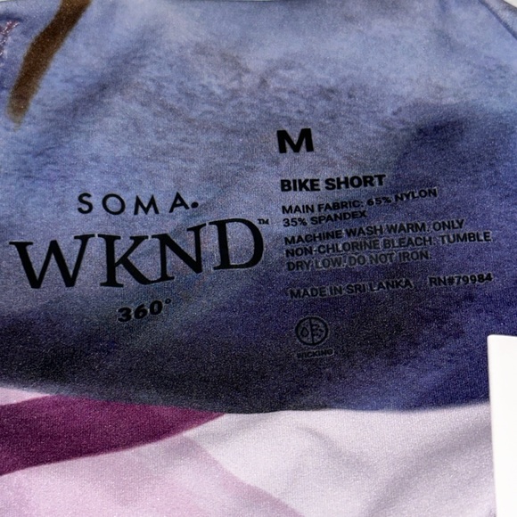 Soma WKND bike shorts size M 360 Go with the flow purple High Rise - Picture 8 of 12